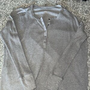 Aerie Gray Henley Shirt